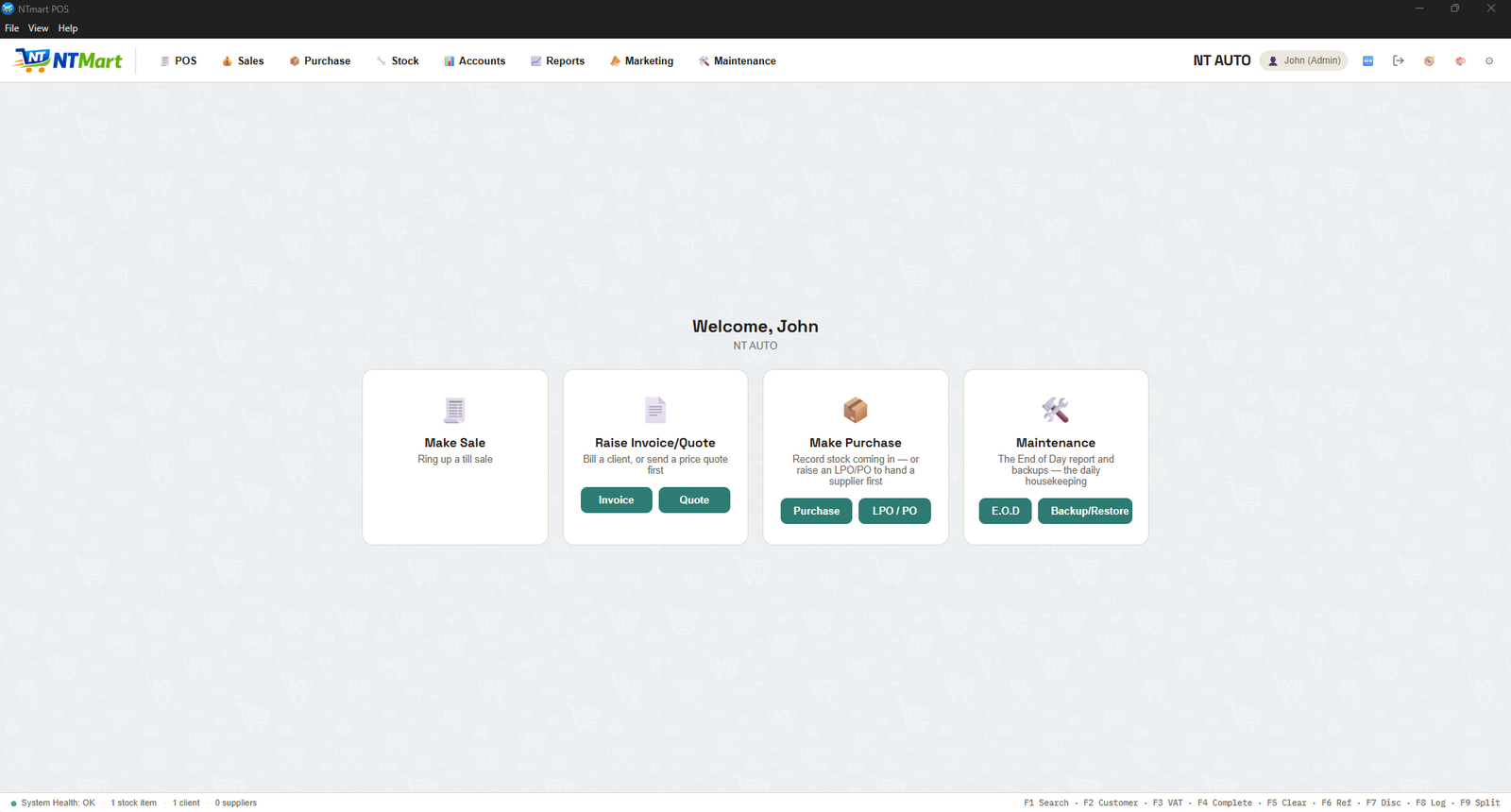 NTmart POS — the owner Dashboard